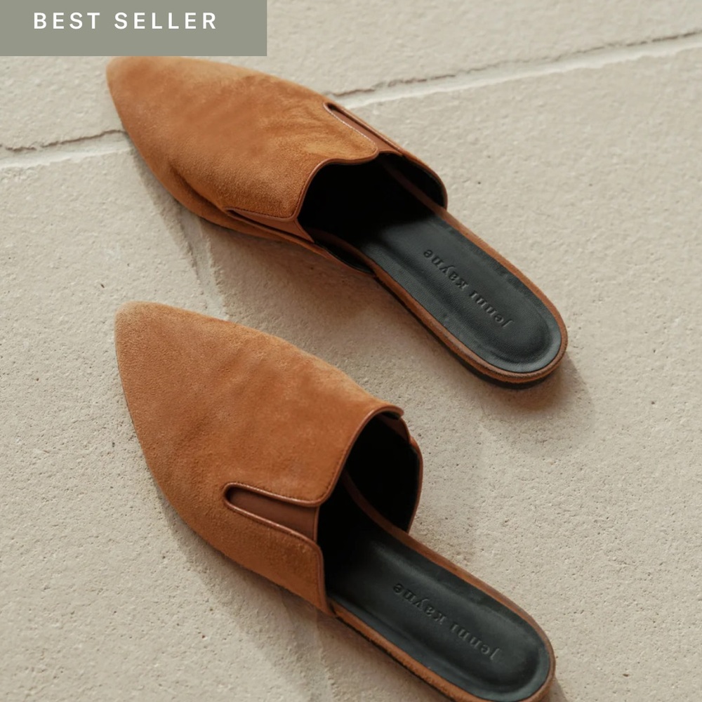 Jenni Kayne Suede Mule in color Saddle | size 40